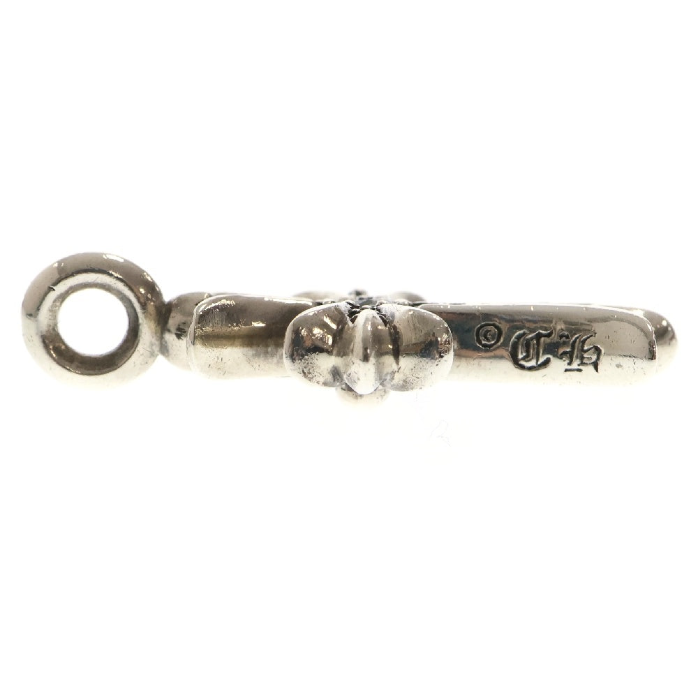 CHROME HEARTS(クロムハーツ) TNY CRSF P DMND タイニーファットクロス PAVEダイヤ ペンダント シルバーネックレストップ シルバー