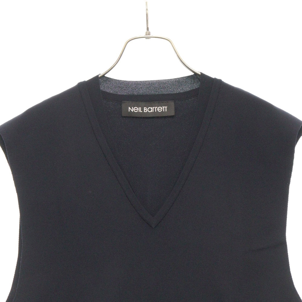 Neil Barrett(ニール バレット) Double Vneck ダブルVネックベスト ネイビー BMA408C A614