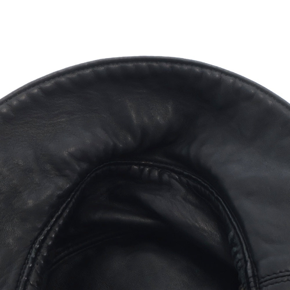 CHROME HEARTS(クロムハーツ) Cross Patch クロスパッチ レザーバケットハット ブラック