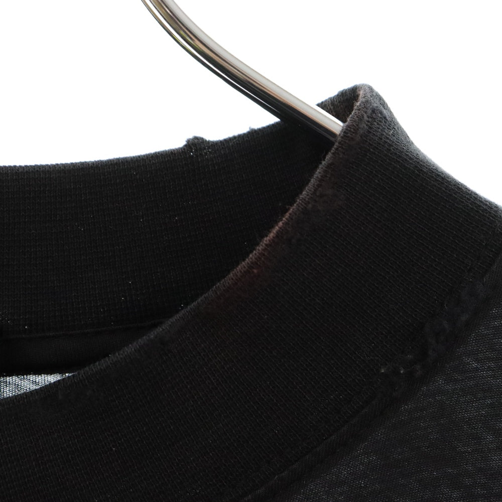 BALENCIAGA(バレンシアガ) 23SS Free Styling Tips Tee フロントロゴ プリントダメージ加工 半袖Tシャツカットソー ブラック 744439 TOVG2