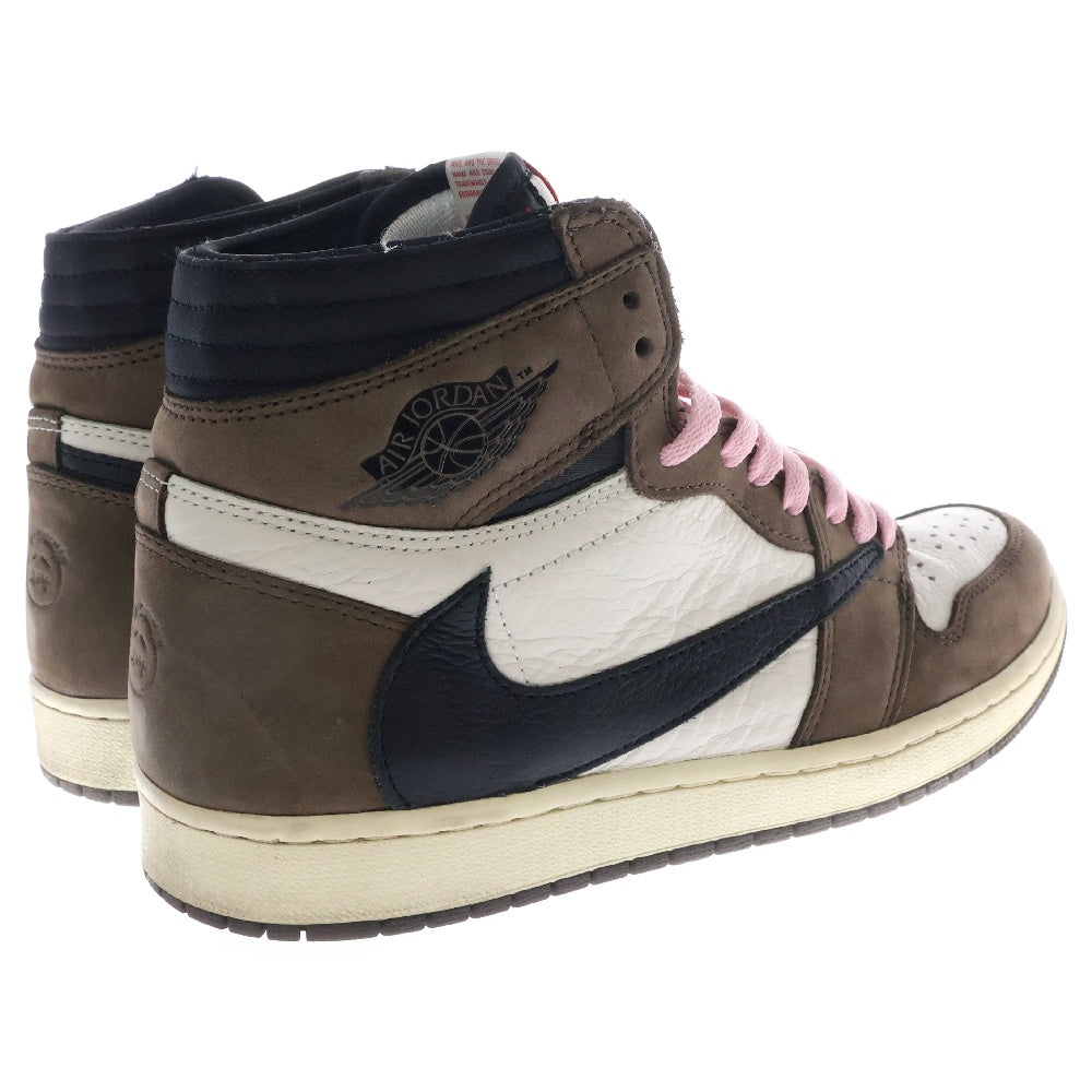 NIKE(ナイキ) ×TRAVIS SCOTT AIR JORDAN 1 RETRO HIGH OG TS SP トラヴィススコット エアジョーダン1 レトロ ハイカットスニーカー CD4487-100 ブラウン US9/27.0cm