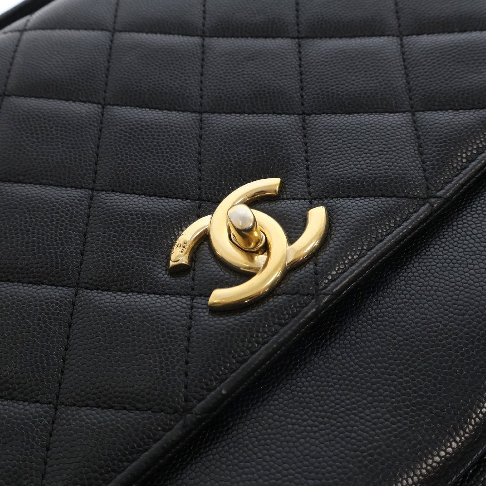 CHANEL(シャネル) マトラッセ ビジネス アフィニティ ラージ 2WAY キャビアスキン チェーンショルダーハンドバッグ ブラック レディース A93608