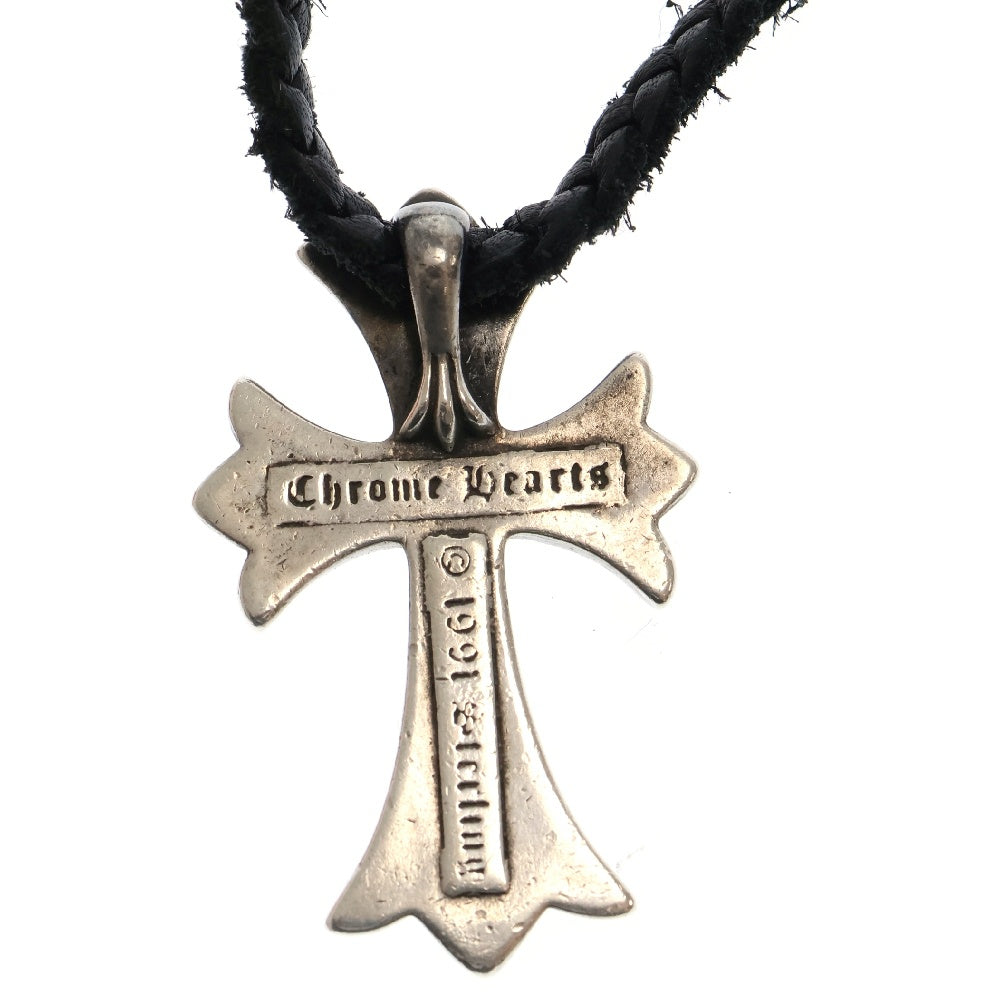 CHROME HEARTS(クロムハーツ) CH CRS SMLスモールCHクロス BC ボロチップブレイド ネックレス シルバー BCA220