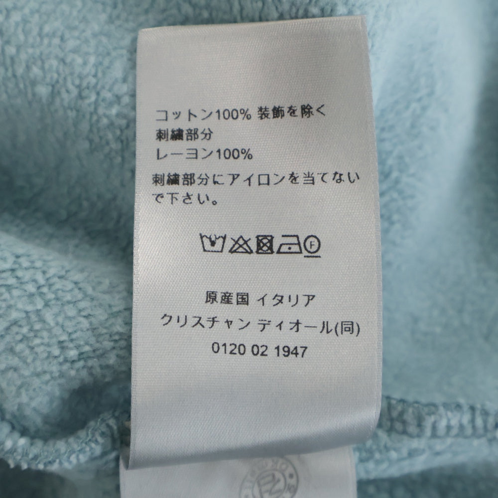 DIOR(ディオール) 23AW フロントロゴ刺繍 クルーネックスウェット ライトブルー 343J694A0531