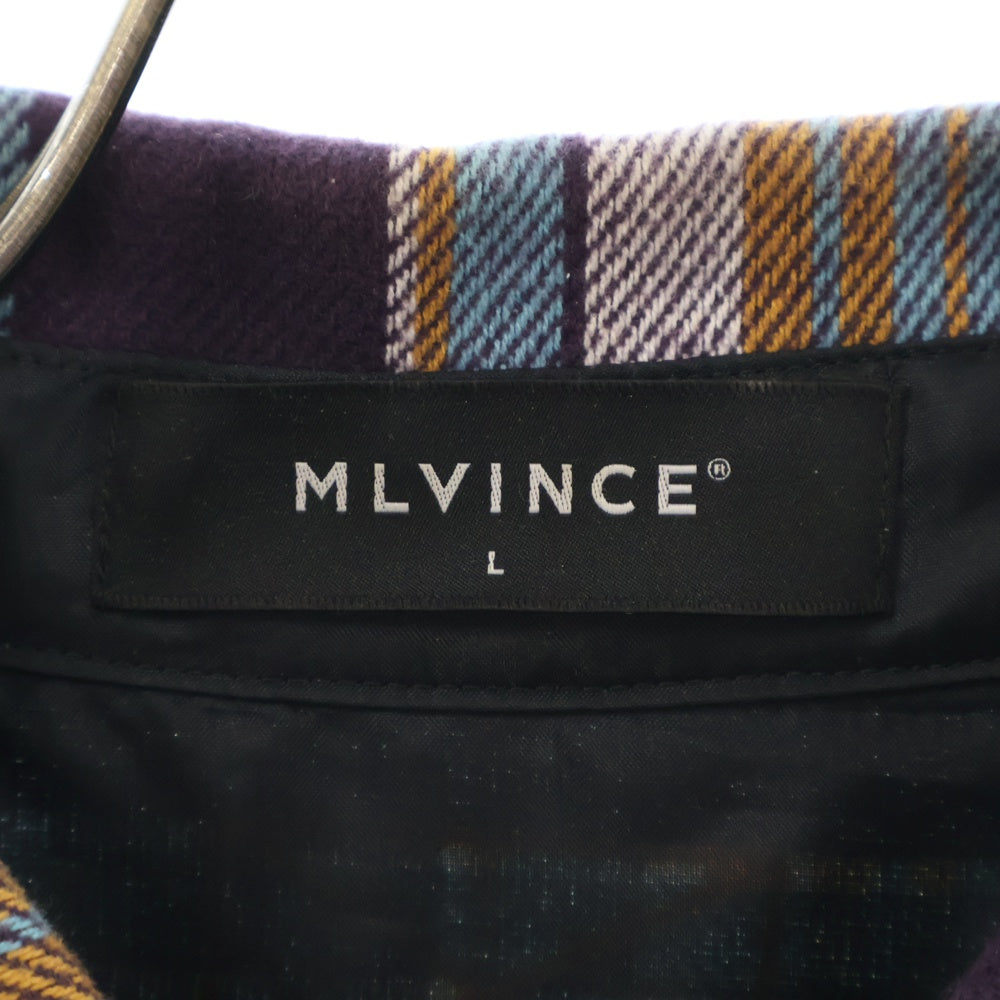MLVINCE(メルヴィンス) フロントポケット 長袖ネルシャツ チェックシャツ マルチカラー