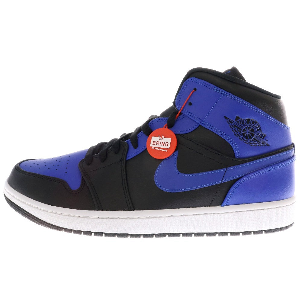 NIKE(ナイキ) AIR JORDAN 1 MID HYPER ROYAL エアジョーダン1 ミッド ハイパーロイヤル ミドルカットスニーカー 554724-077 ブルー/ブラック US12.5/30.5cm