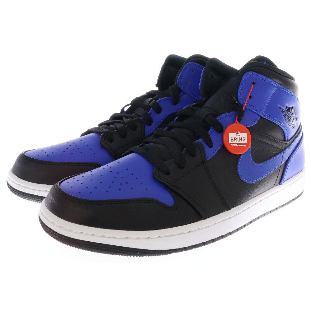 NIKE(ナイキ) AIR JORDAN 1 MID HYPER ROYAL エアジョーダン1 ミッド ハイパーロイヤル ミドルカットスニーカー 554724-077 ブルー/ブラック US12.5/30.5cm