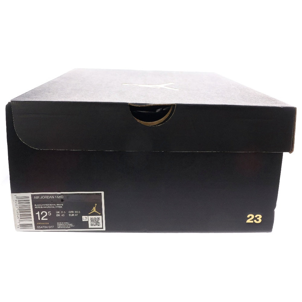 NIKE(ナイキ) AIR JORDAN 1 MID HYPER ROYAL エアジョーダン1 ミッド ハイパーロイヤル ミドルカットスニーカー 554724-077 ブルー/ブラック US12.5/30.5cm