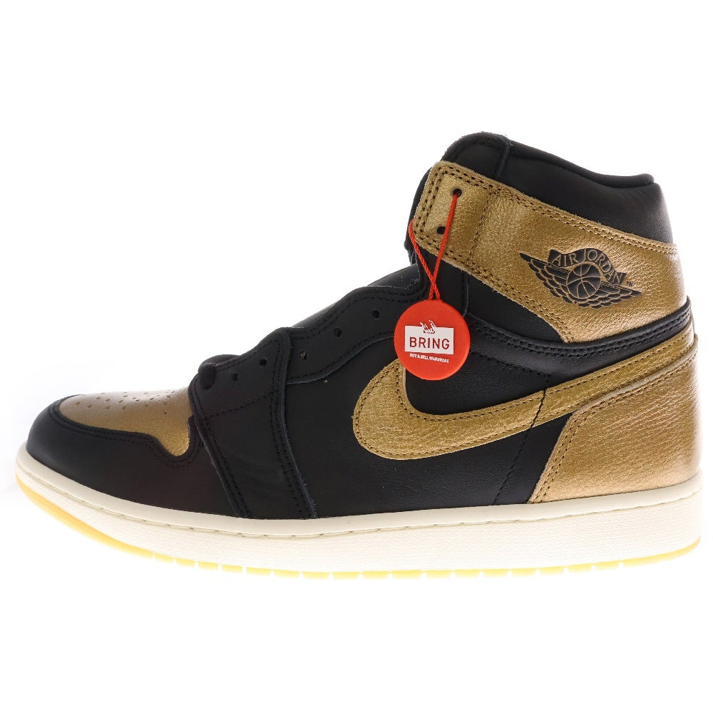 NIKE(ナイキ) AIR JORDAN 1 エア ジョーダン I レトロ ハイ ブラック アンド ゴールド スニーカー DZ5485-071 ゴールド/ブラック UA12/30.0cm