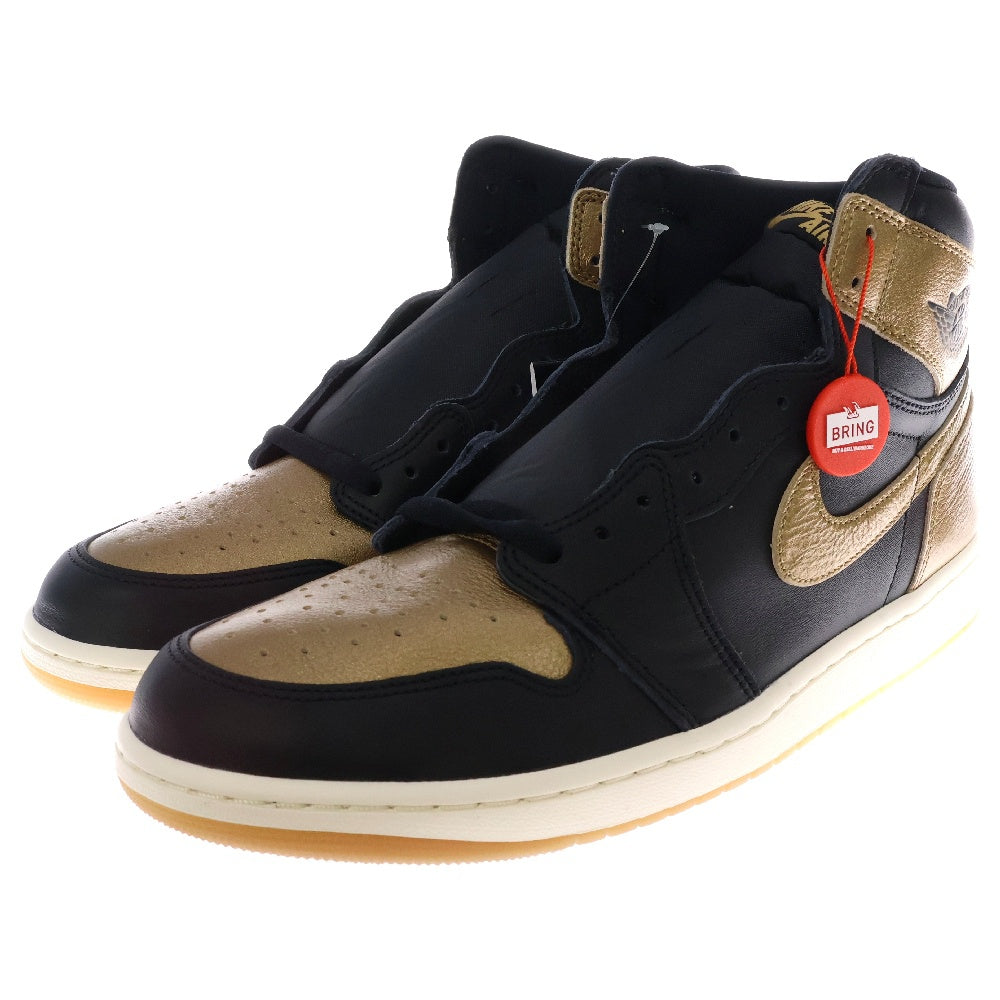 NIKE(ナイキ) AIR JORDAN 1 エア ジョーダン I レトロ ハイ ブラック アンド ゴールド スニーカー DZ5485-071 ゴールド/ブラック UA12/30.0cm