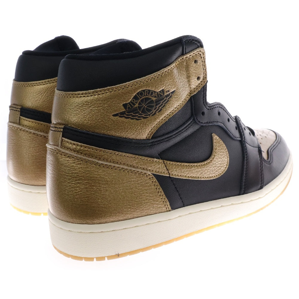 NIKE(ナイキ) AIR JORDAN 1 エア ジョーダン I レトロ ハイ ブラック アンド ゴールド スニーカー DZ5485-071 ゴールド/ブラック UA12/30.0cm