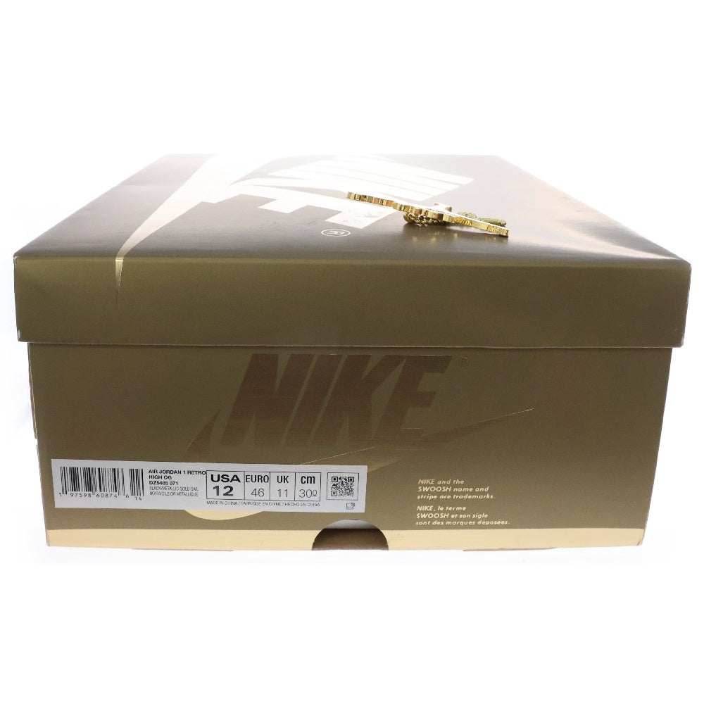 NIKE(ナイキ) AIR JORDAN 1 エア ジョーダン I レトロ ハイ ブラック アンド ゴールド スニーカー DZ5485-071 ゴールド/ブラック UA12/30.0cm