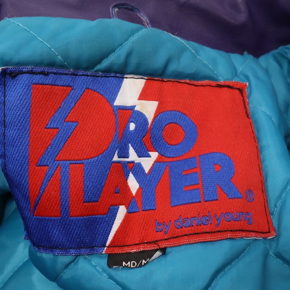 NO BRAND(ノーブランド) PRO PLAYER NBA HORNETS NBAホーネッツ レザージャケット ブラック/マルチカラー