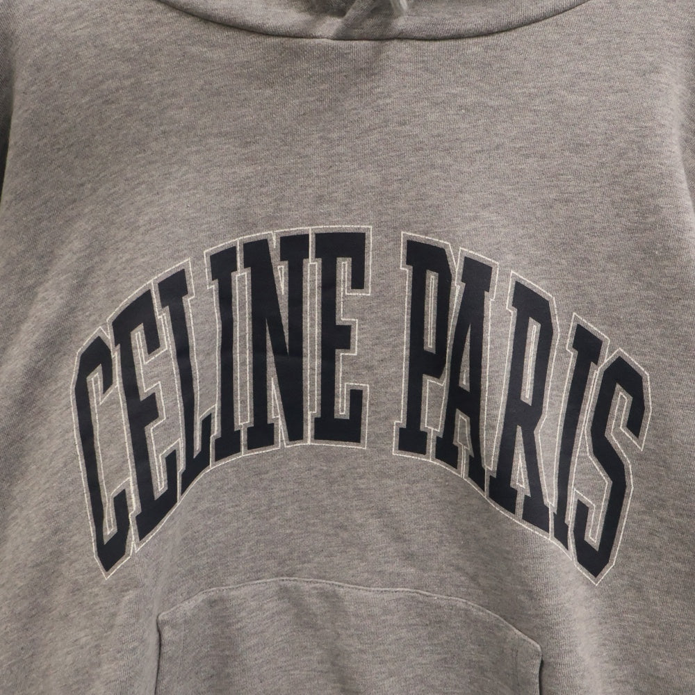 CELINE(セリーヌ) プリントロゴ オーバーサイズ プルオーバーパーカー フーディー グレー 2Y65G670Q 09BQ