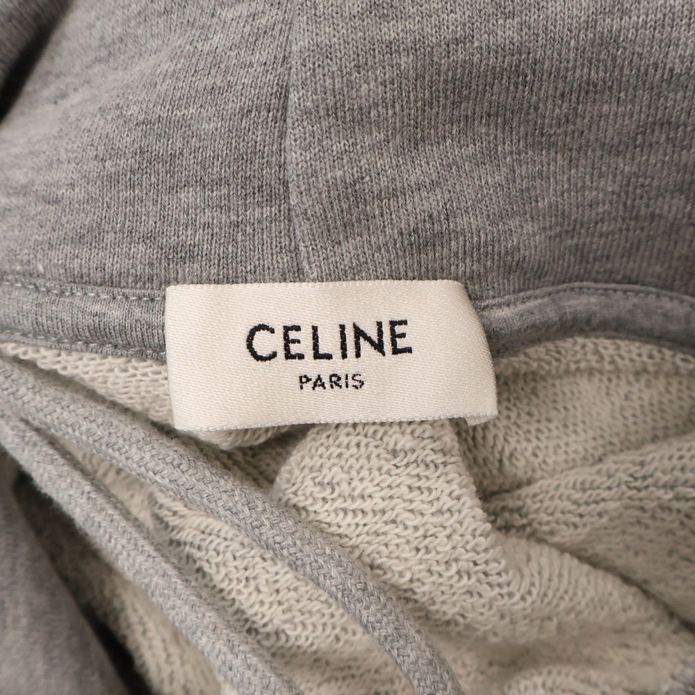 CELINE(セリーヌ) プリントロゴ オーバーサイズ プルオーバーパーカー フーディー グレー 2Y65G670Q 09BQ