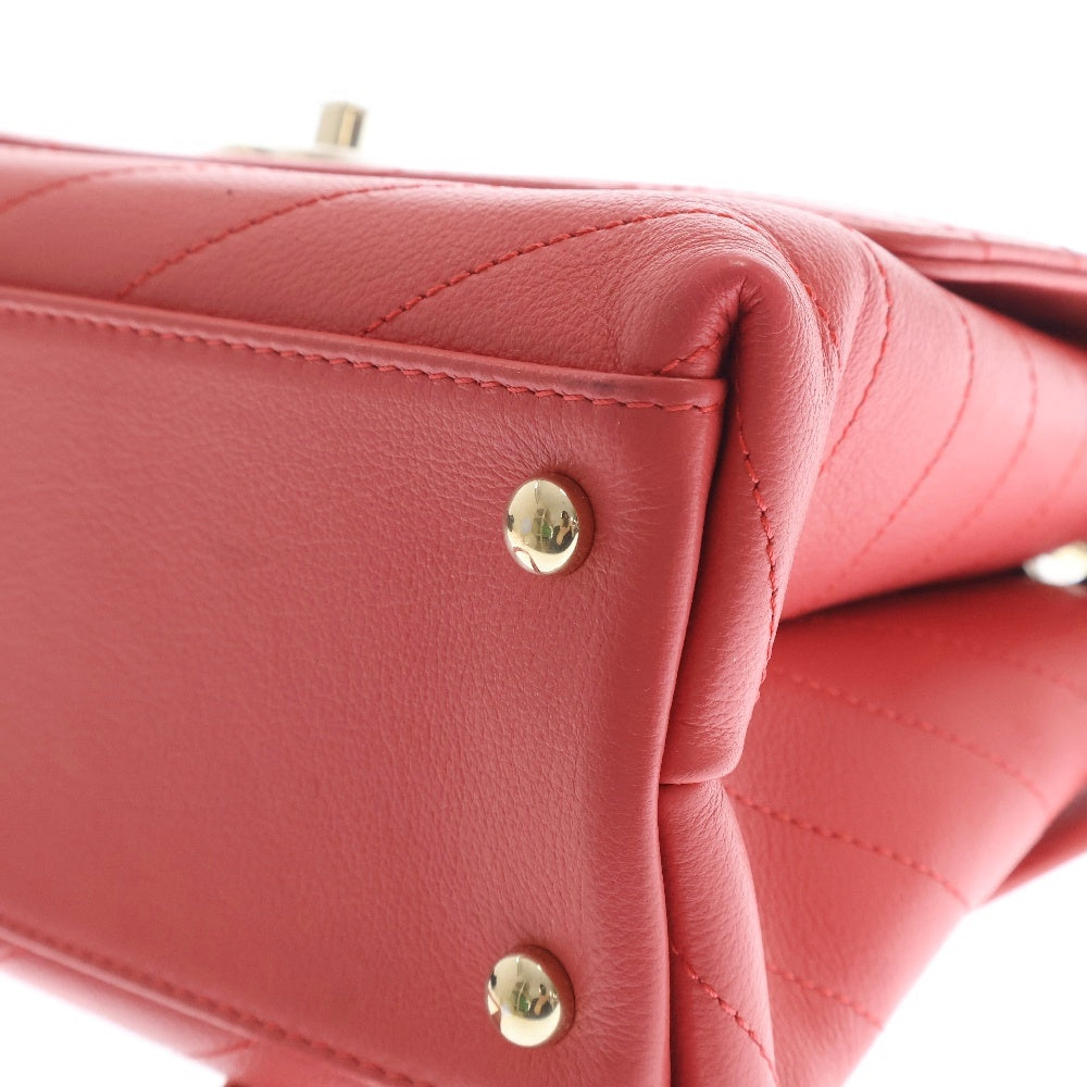 CHANEL(シャネル) トップハンドル 2WAY ハンドチェーンショルダーフラップバッグ レディース ピンク A57147