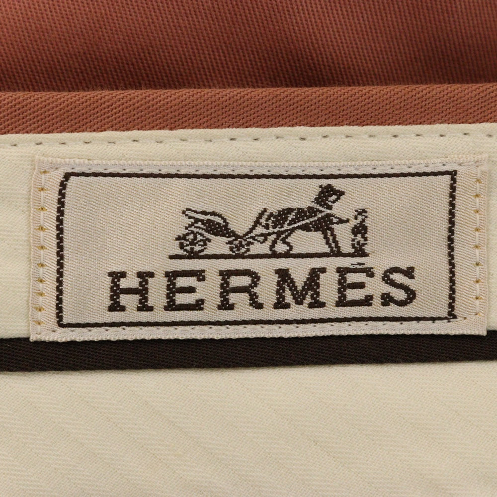 HERMES(エルメス) コットン カラー スラックス パンツ ピンク 10.301080