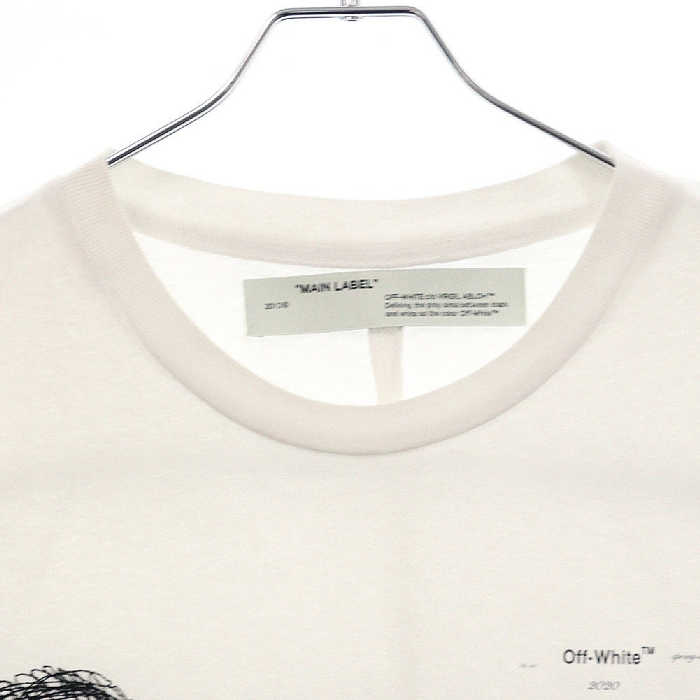 OFF-WHITE(オフホワイト) 20SS Little Girl Slim Fit Tee 刺繍デザイン 半袖Tシャツカットソー OMAA027S20185009