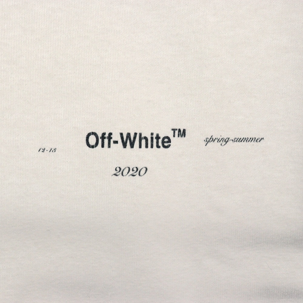 OFF-WHITE(オフホワイト) 20SS Little Girl Slim Fit Tee 刺繍デザイン 半袖Tシャツカットソー OMAA027S20185009