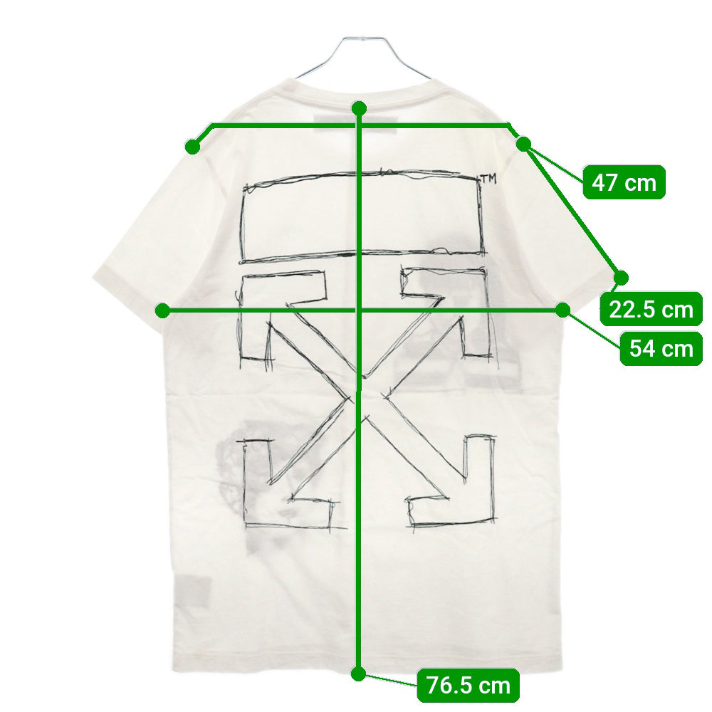 OFF-WHITE(オフホワイト) 20SS Little Girl Slim Fit Tee 刺繍デザイン 半袖Tシャツカットソー OMAA027S20185009