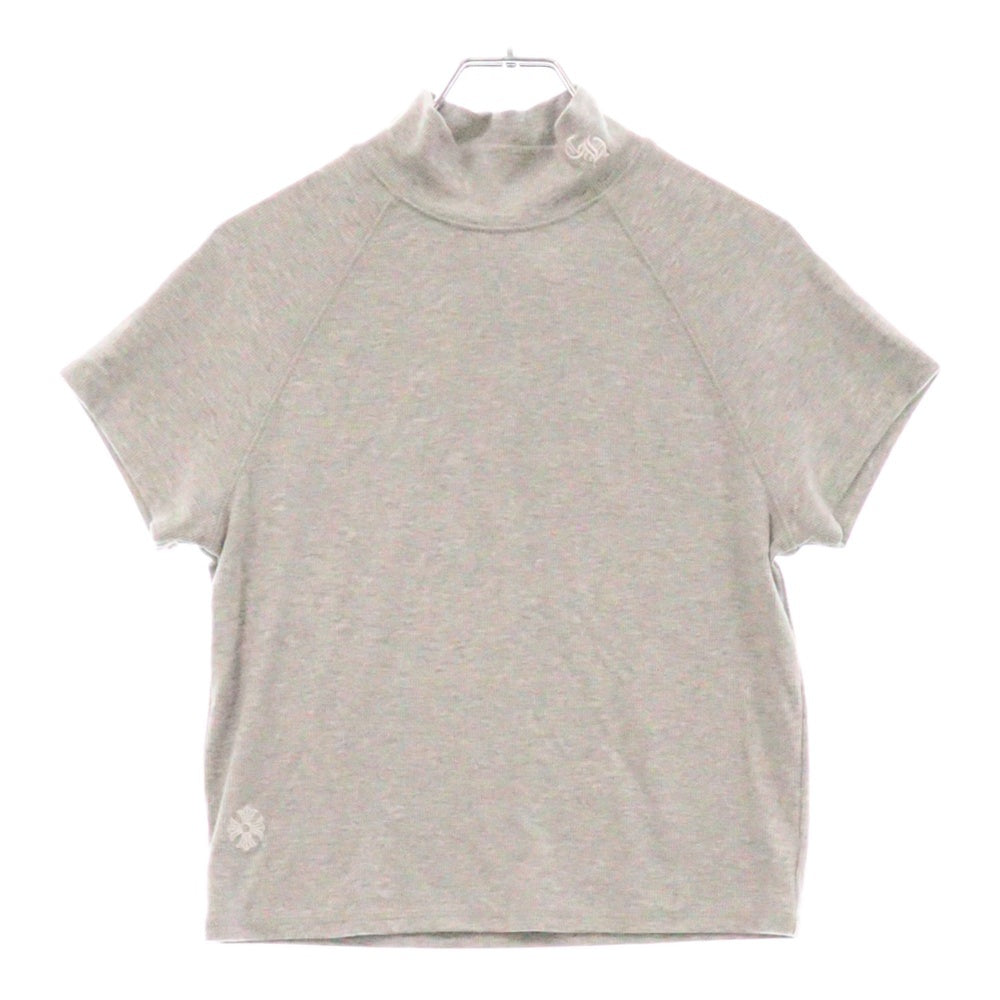 CHROME HEARTS(クロムハーツ) BAD SEED CH Plus Mock Neck Tee バッドシード CHプラス モックネック半袖Tシャツカットソー レディース グレー