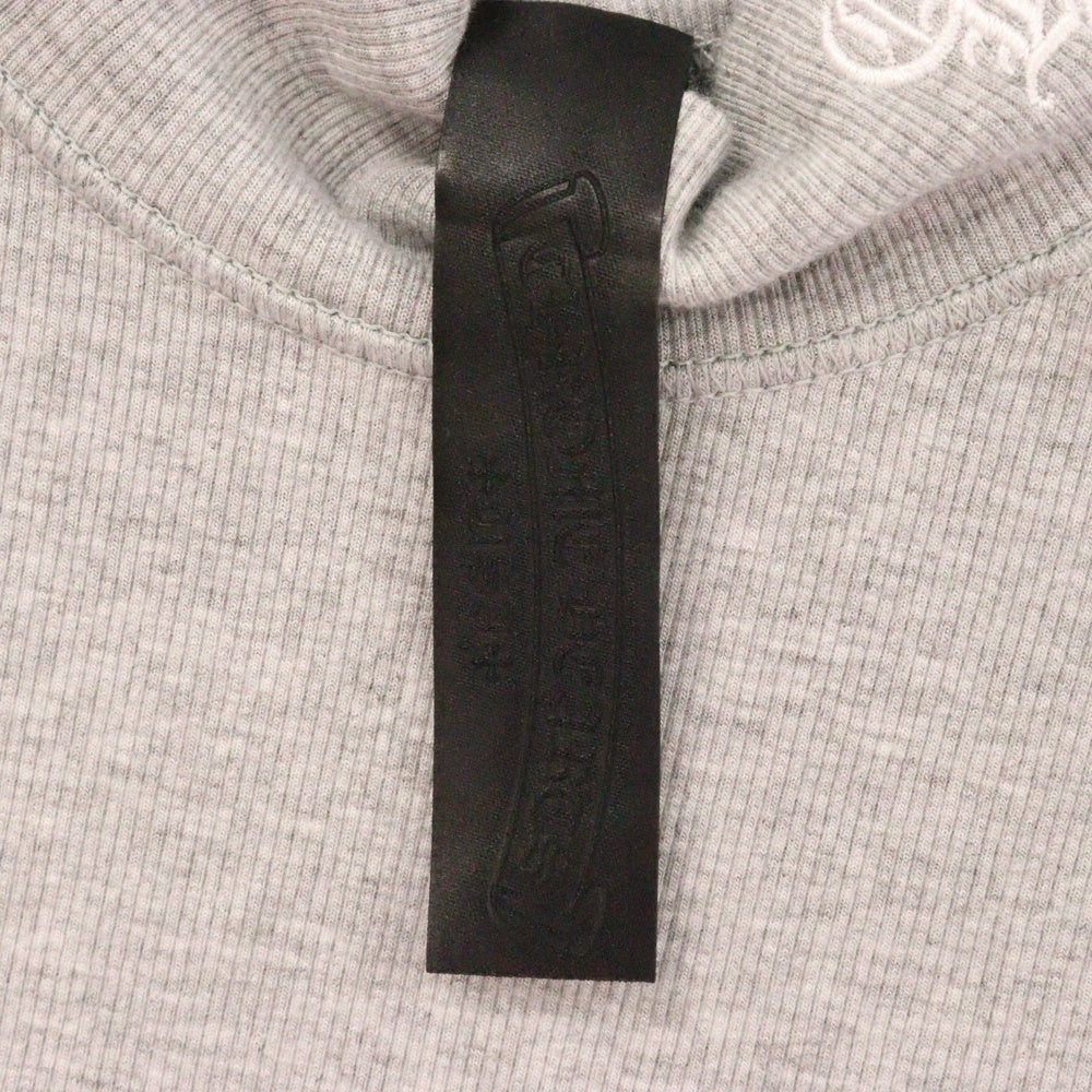 CHROME HEARTS(クロムハーツ) BAD SEED CH Plus Mock Neck Tee バッドシード CHプラス モックネック半袖Tシャツカットソー レディース グレー