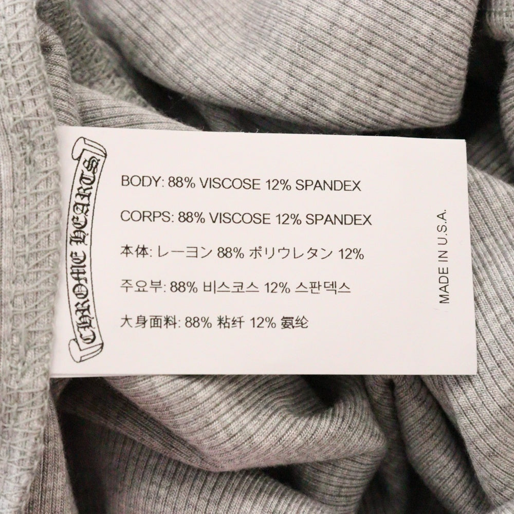 CHROME HEARTS(クロムハーツ) BAD SEED CH Plus Mock Neck Tee バッドシード CHプラス モックネック半袖Tシャツカットソー レディース グレー