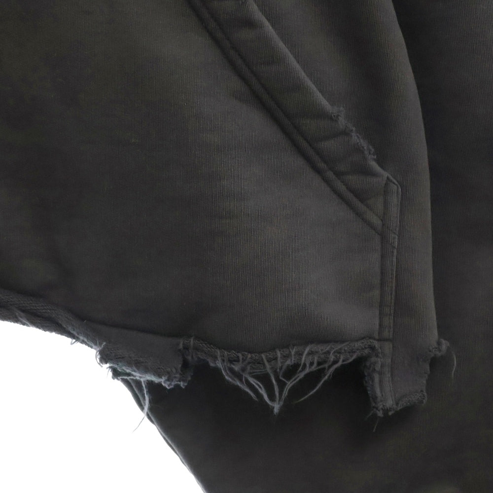 BALENCIAGA(バレンシアガ) 24AW Cropped Hoodie フロントプリントロゴ クロップドパーカー レディース ブラック/ブルー 783397 TRVC3