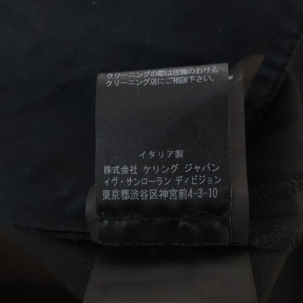 SAINT LAURENT PARIS(サンローランパリ) Wool Slacks Pants ウール サイドライン スラックス パンツ ブラック レディース 473446 Y085W