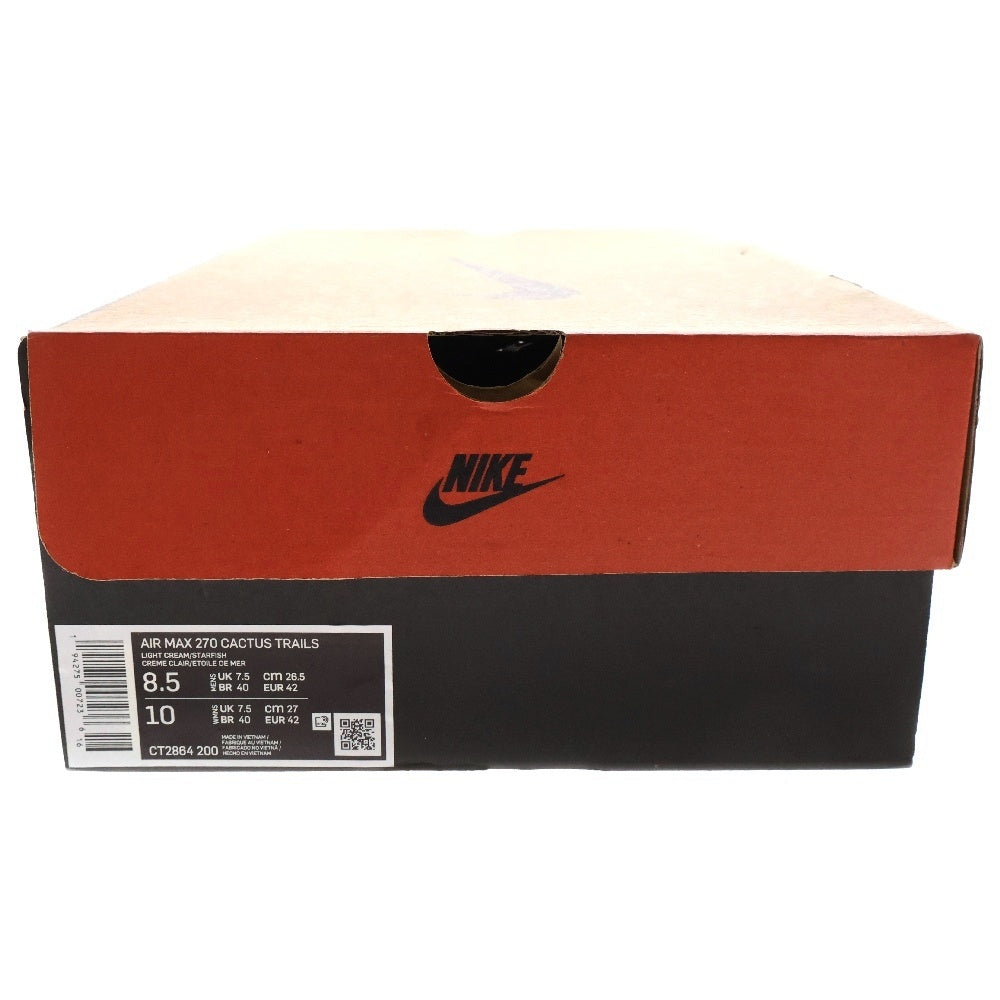 NIKE(ナイキ) ×Travis Scott Air Max 270 Cactus Trails ×トラヴィススコット エアマックス270 カクタストレイル ローカットスニーカー アイボリー US8.5/26.5cm CT2864-200