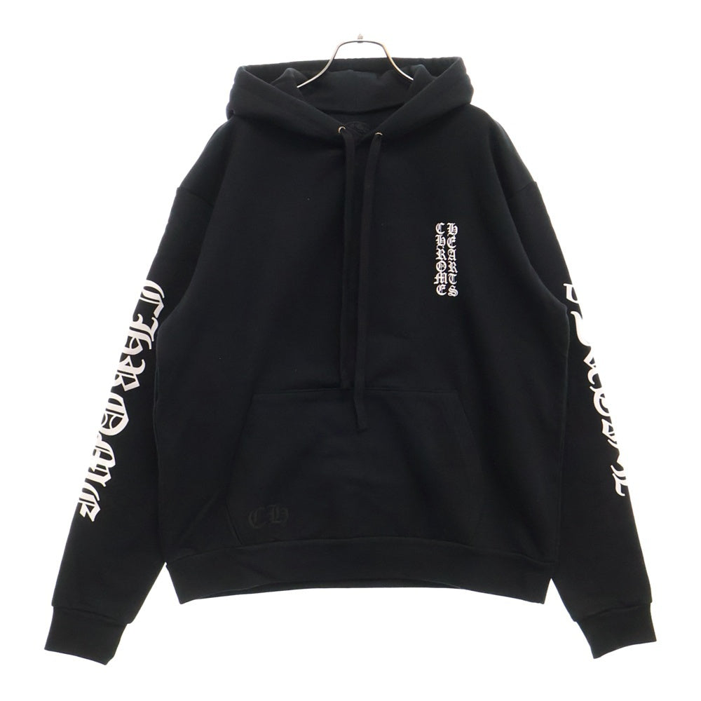 CHROME HEARTS(クロムハーツ) SWTSHRT PLVR アームロゴプリント プルオーバーパーカー ブラック