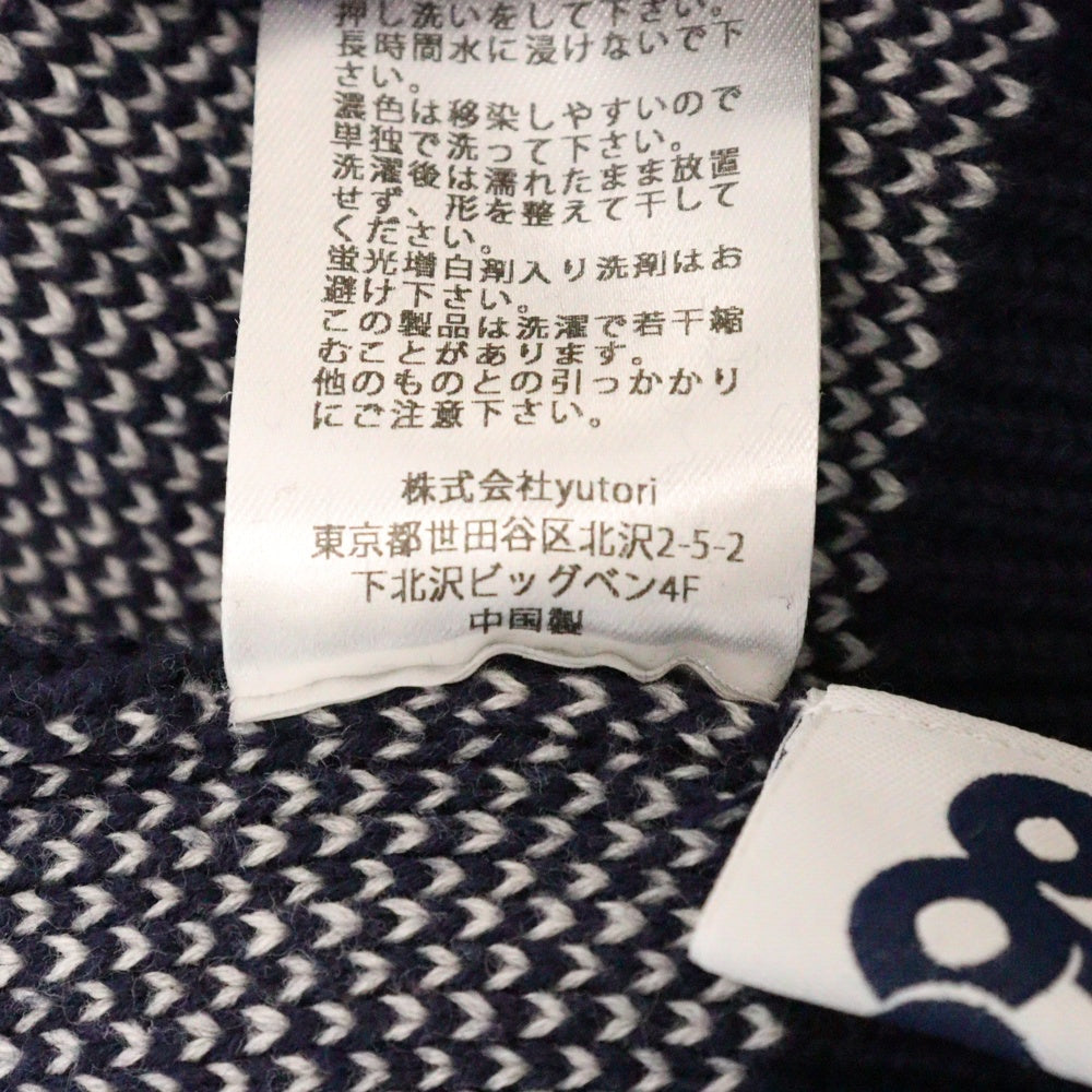 9090(ナインティナインティ) Big Heisei Logo Crewneck Knit 平成ロゴ クルーネック ニット ネイビー NN1611
