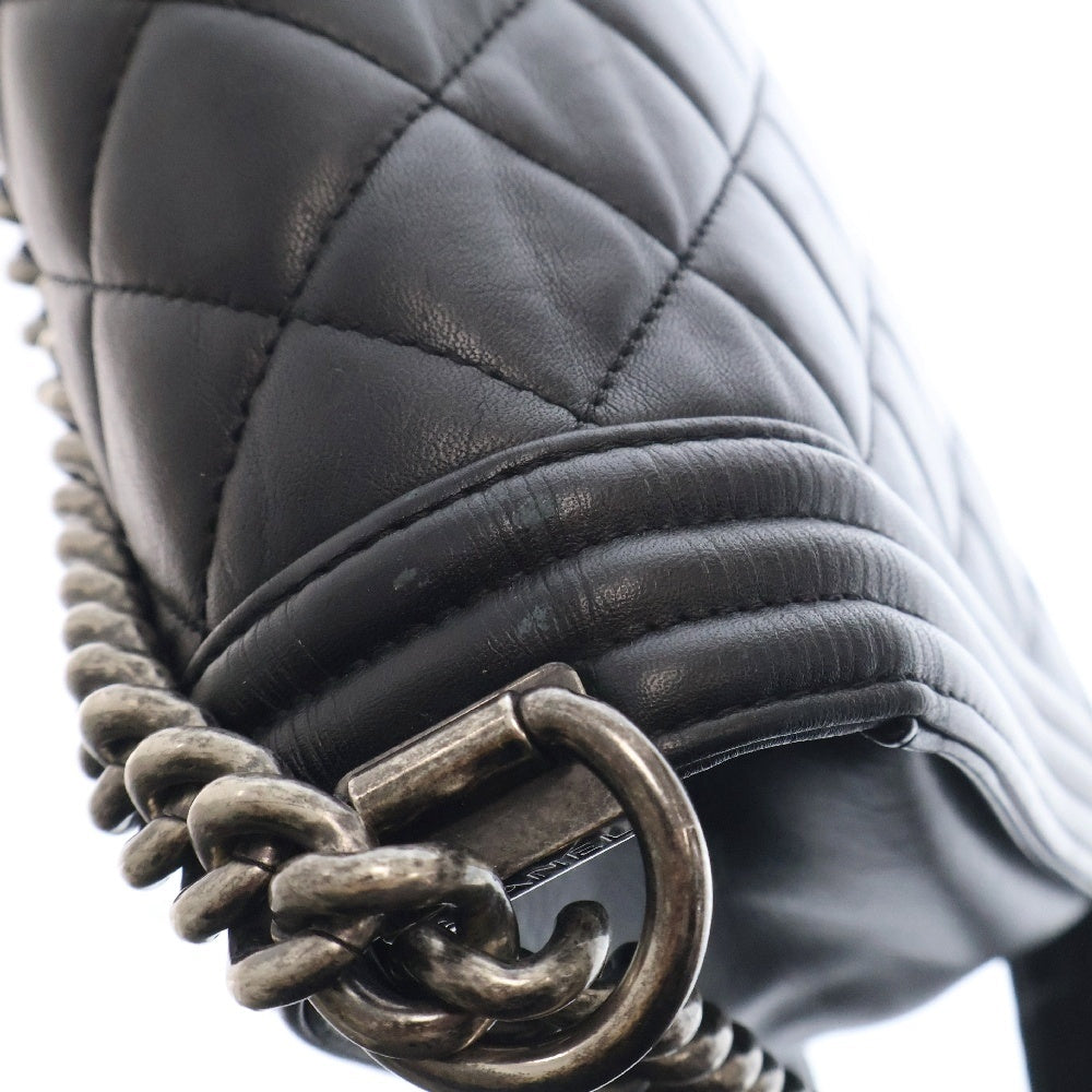 CHANEL(シャネル) ボーイシャネル30 ラムスキン チェーンショルダーバッグ レディース ブラック A92193