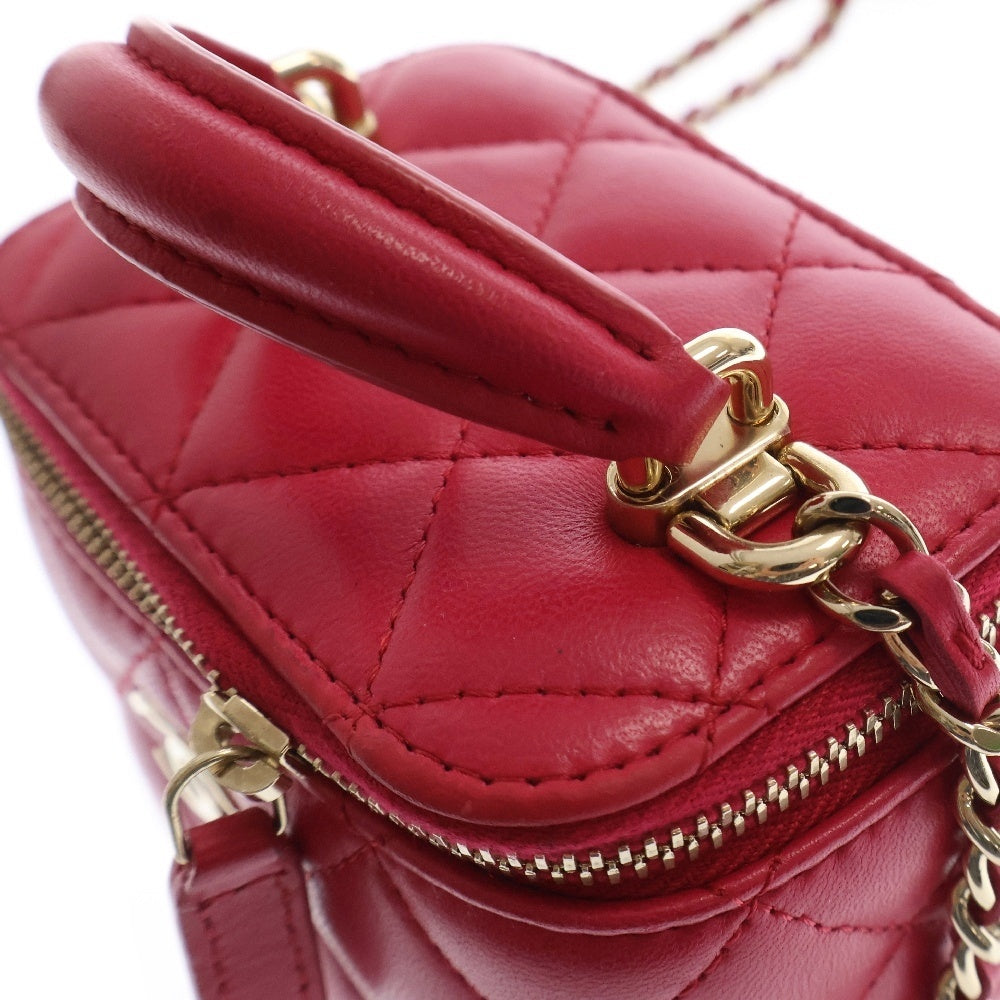 CHANEL(シャネル) スモールバニティ マトラッセ 2WAY チェーンショルダーハンドバッグ レディース ピンク AP2198