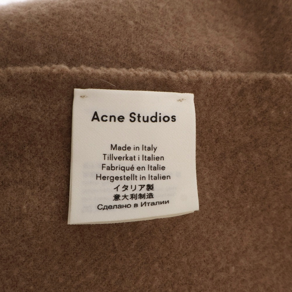 ACNE STUDIOS Bla Konst(アクネストゥディオズ ブロコンスト) ブランドロゴタグ ウール ストール マフラー ブラウン