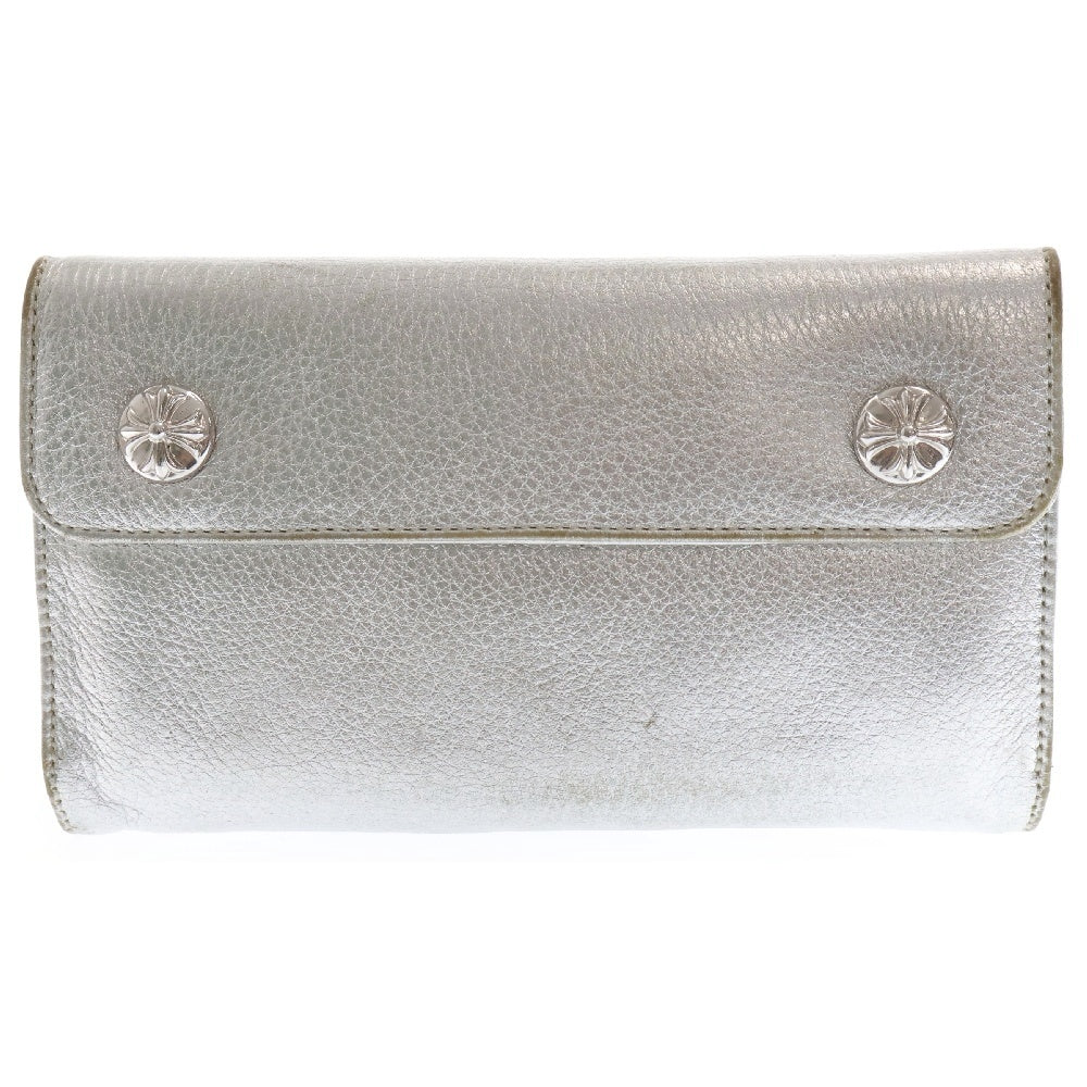 CHROME HEARTS(クロムハーツ) WAVE ウェーブ レザーウォレット 財布 シルバー
