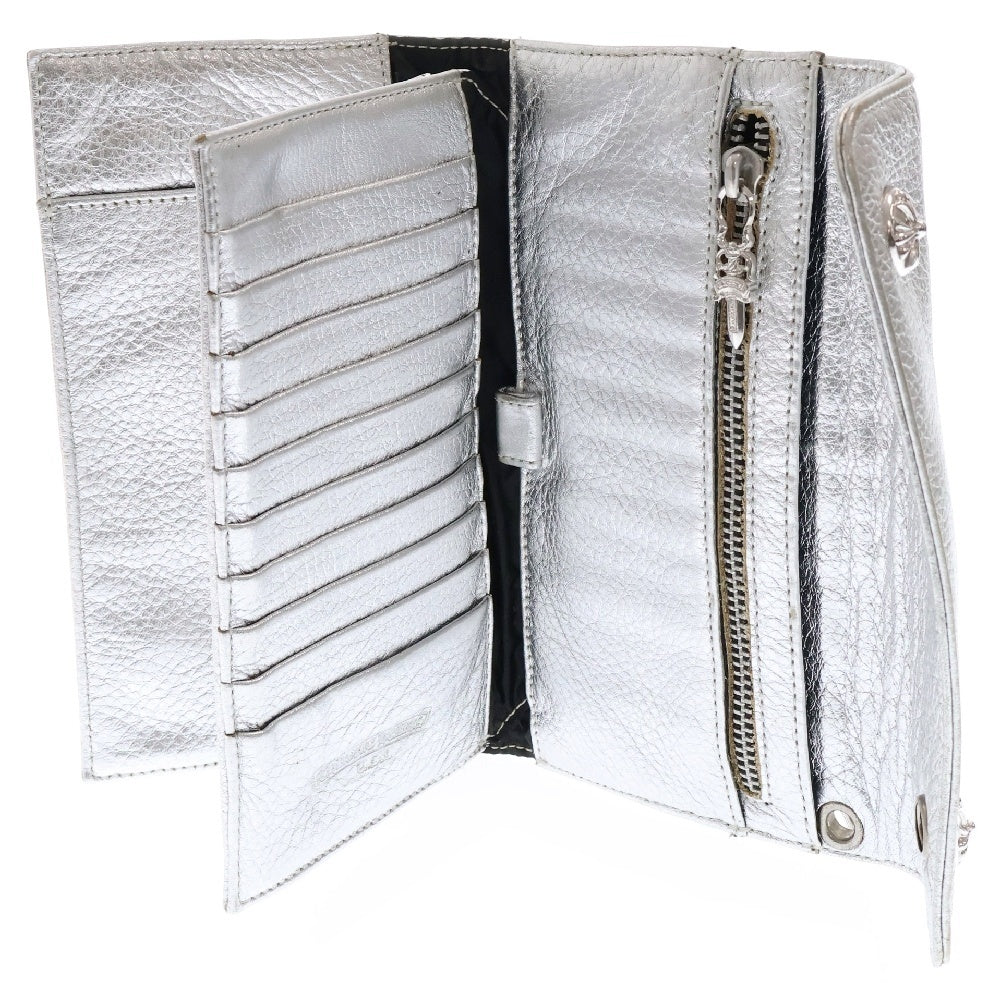 CHROME HEARTS(クロムハーツ) WAVE ウェーブ レザーウォレット 財布 シルバー