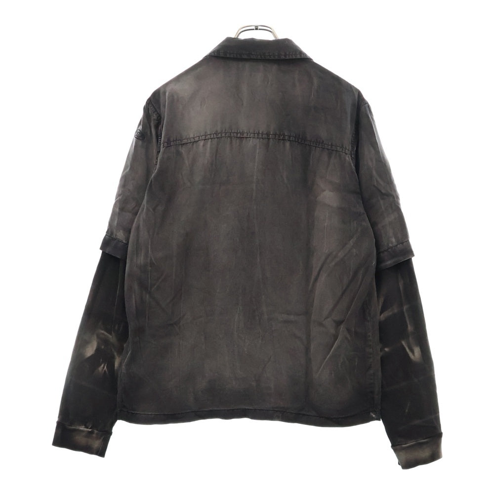 DIESEL(ディーゼル) 24SS Faded Bowling Shirt With Logo Graphic 長袖シャツ ブラックA15072