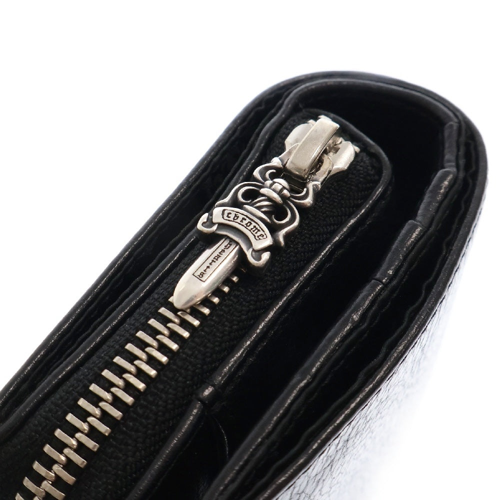 CHROME HEARTS(クロムハーツ) SQ ZIP BILL スクエアジップビル レザーウォレット 財布 ブラック BCA376