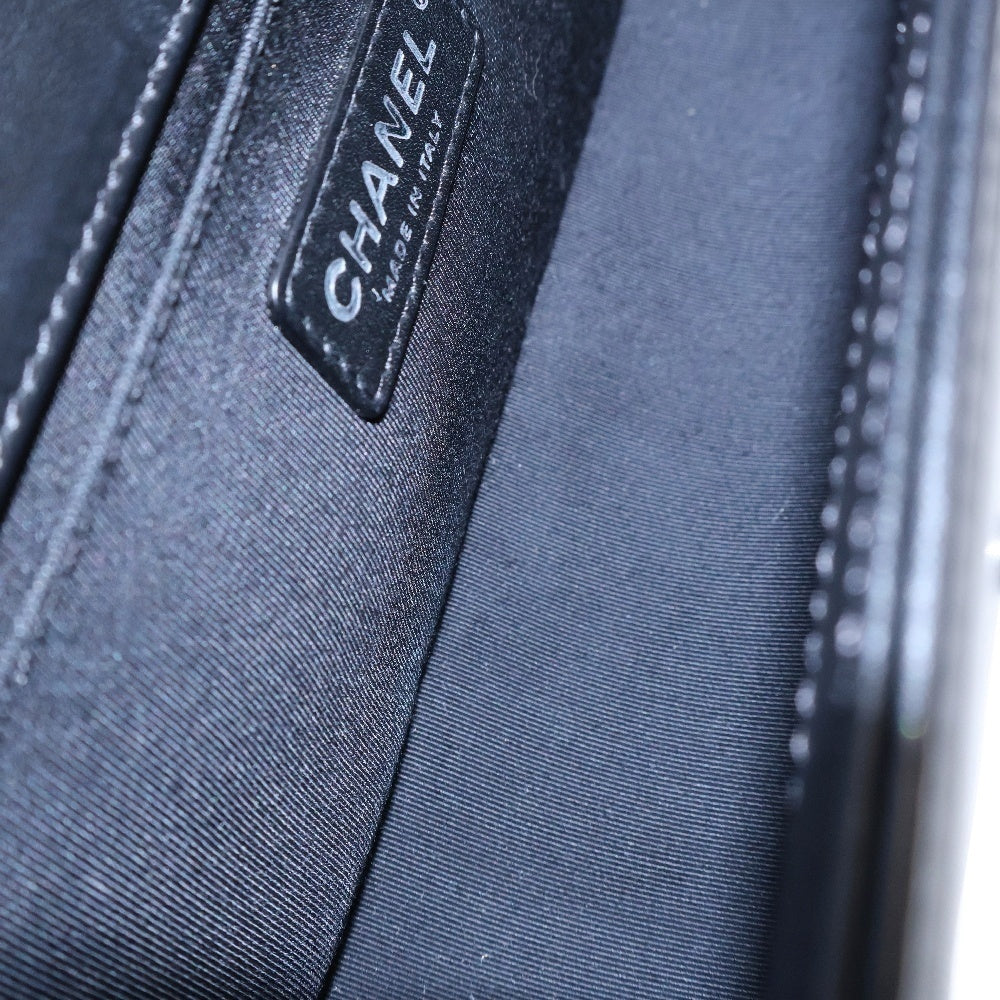 CHANEL(シャネル) ボーイシャネル ココマーク パテントレザー チェーンショルダーバッグ ブラック A90191