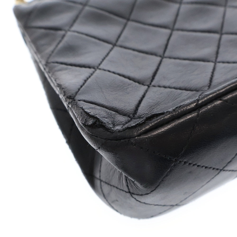 CHANEL(シャネル) ヴィンテージ マトラッセ ココマーク チェーンショルダーセカンドバッグ ブラック