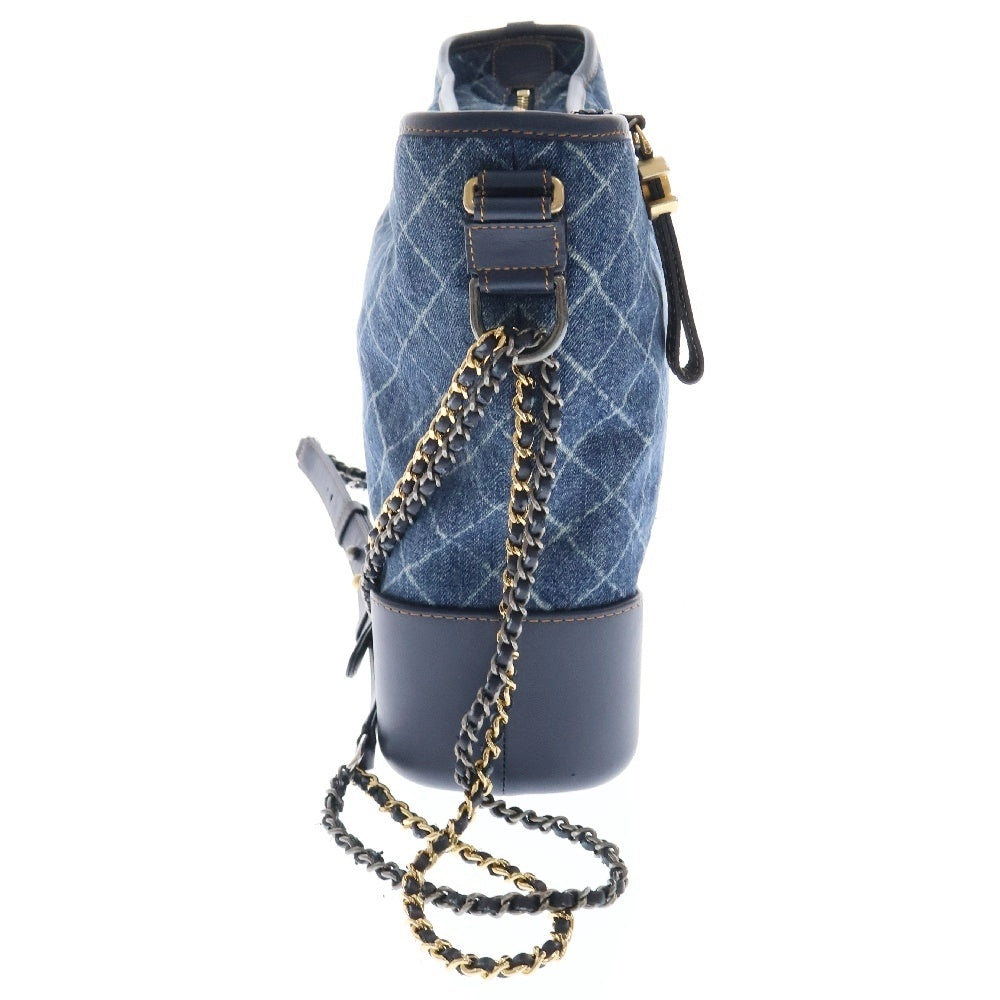 CHANEL(シャネル) ココマーク ガブリエル デニム ダブルチェーンショルダーバッグ インディゴ