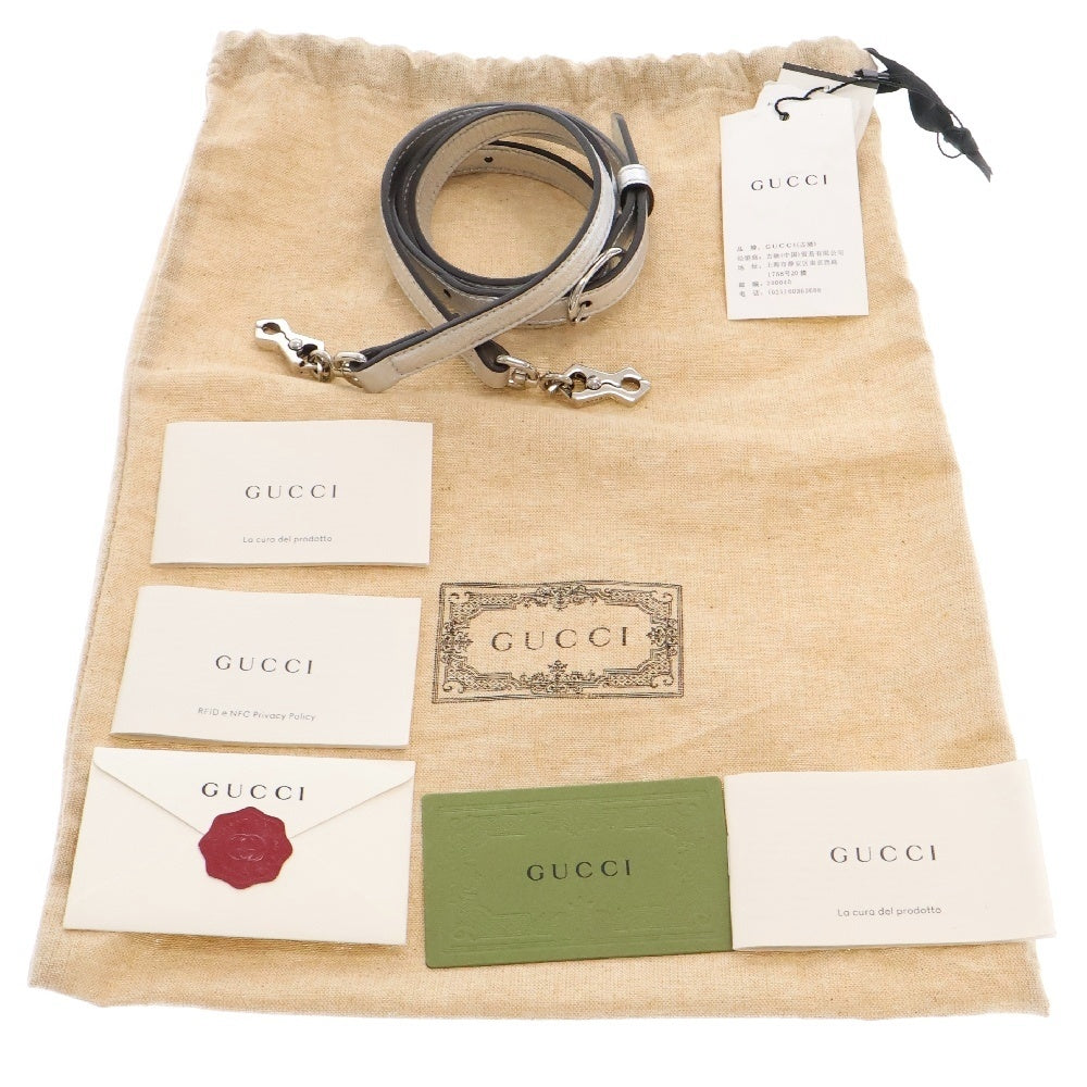 GUCCI(グッチ) ブロンディ トップハンドルバッグ GGロゴ 2WAY ショルダー ハンドバッグ レディース シルバー 744434