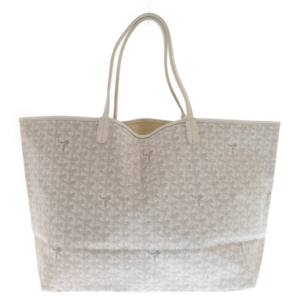 GOYARD(ゴヤール) SAINT LOUIS TOTE GM サンルイ ヘリンボーン PVCトートバッグ ホワイト