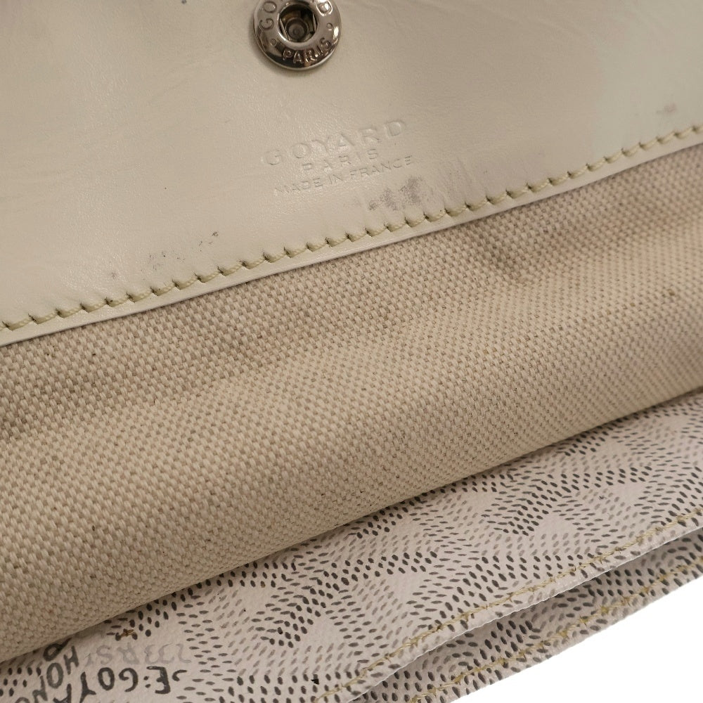 GOYARD(ゴヤール) SAINT LOUIS TOTE GM サンルイ ヘリンボーン PVCトートバッグ ホワイト