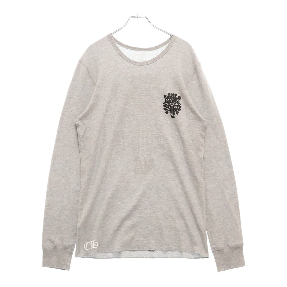 CHROME HEARTS(クロムハーツ) Thermal L/S ヴァインダガー バックプリント サーマル 長袖カットソー グレー