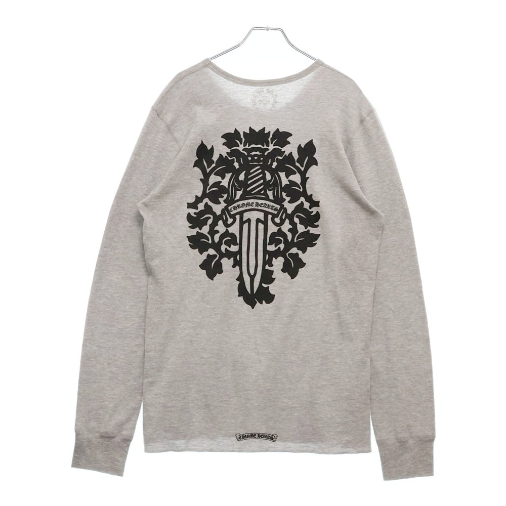 CHROME HEARTS(クロムハーツ) Thermal L/S ヴァインダガー バックプリント サーマル 長袖カットソー グレー