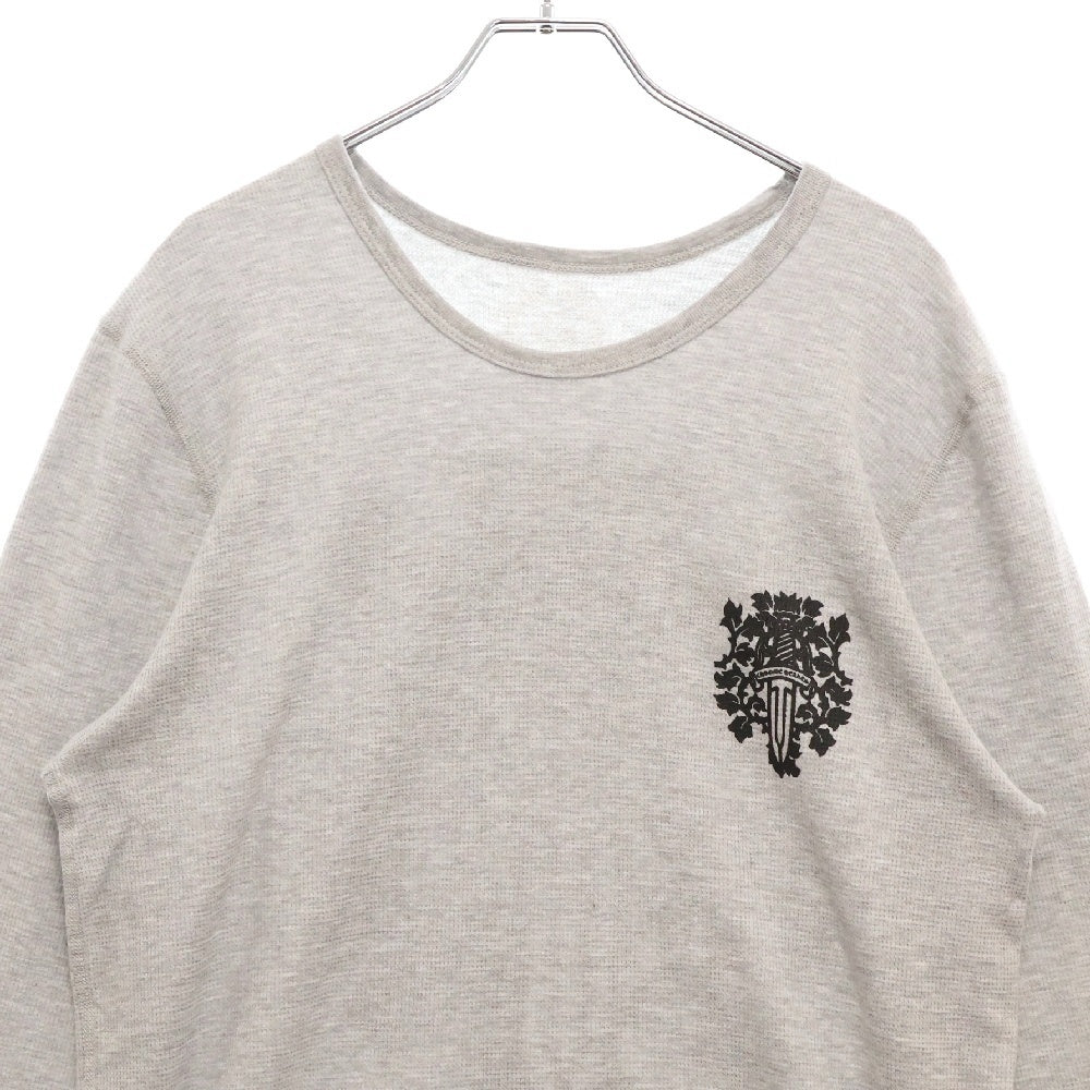 CHROME HEARTS(クロムハーツ) Thermal L/S ヴァインダガー バックプリント サーマル 長袖カットソー グレー