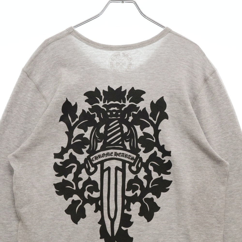 CHROME HEARTS(クロムハーツ) Thermal L/S ヴァインダガー バックプリント サーマル 長袖カットソー グレー