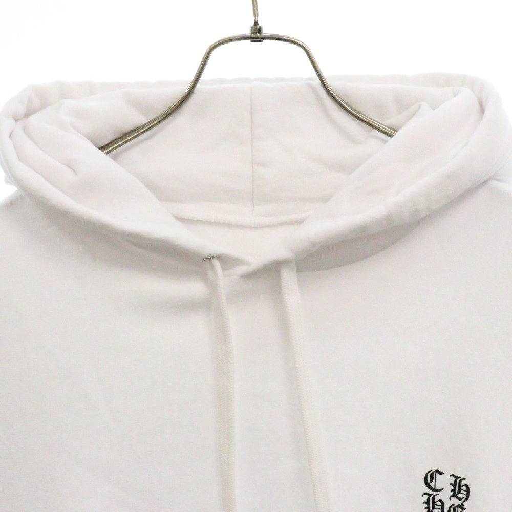 CHROME HEARTS(クロムハーツ) SWTSHRT PLVR スリーブロゴプリントプルオーバーパーカー ホワイト
